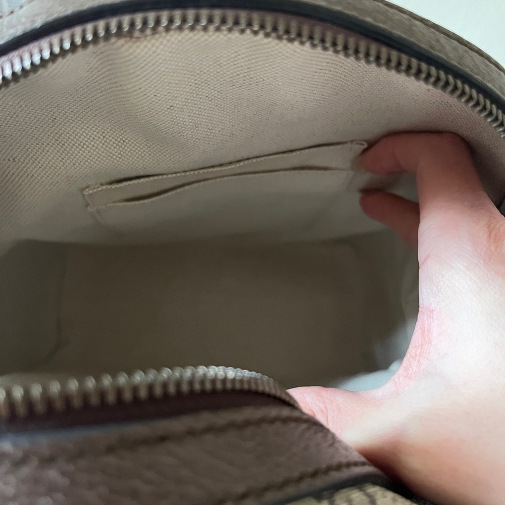 Gucci Brown and Beige Backpack with Red and Green Accents - Picture 6 of 8